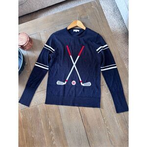 L'Etoile Sport Club Sweater in Blue Size Small